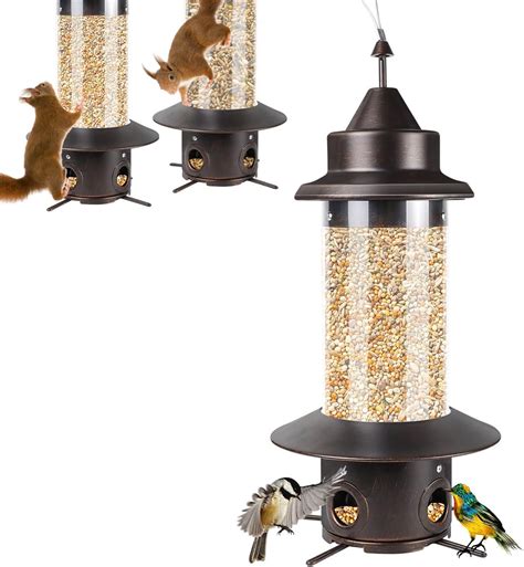 Amazon.com : Squirrel Proof Bird Feeders for Outside：Outdoors Hanging ...