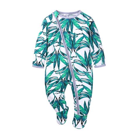 Luxalzxs Onesies for Baby Kids Boy Girl Double Zipper Footie Romper ...