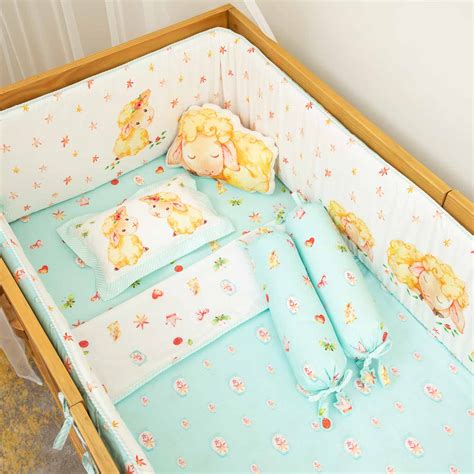 Fluffy the Sheep - Cot Bedding Set - Blue – snugglyspaces