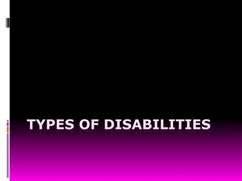 Image result for Types of Disabilities