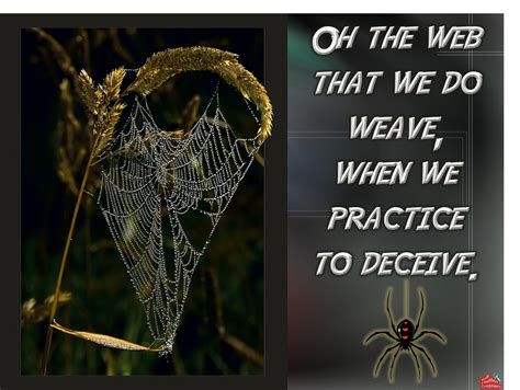 Oh the web that we do weave, when we practice to deceive. | Weaving ...