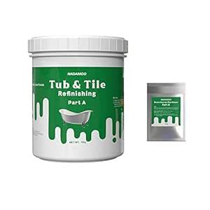 NADAMOO Tub and Tile Refinishing Kit 500g / 17 ozï¼Å’No Tools Included ...