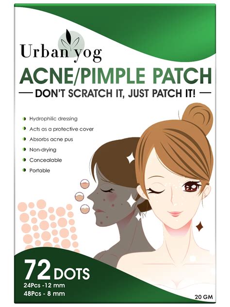 Urban Yog Acne Pimple Patch for Face (72 dots) | Waterproof Patches for ...