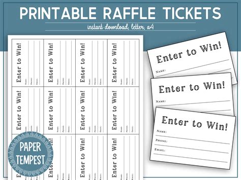Quilt Raffle Ticket Template UK - Worksheets Library