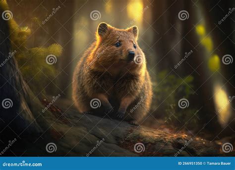 Endangered Species, the Australian Quokka Stock Illustration - Illustration of marsupial ...