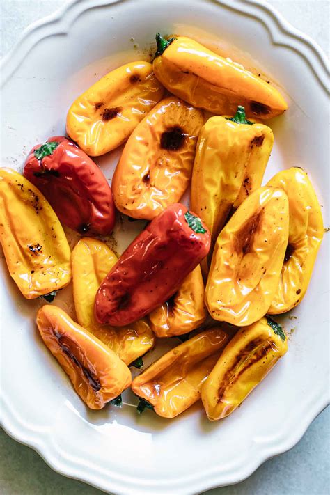Roasted Mini Peppers ⋆ Only 4 Ingredients + 20 Minutes!