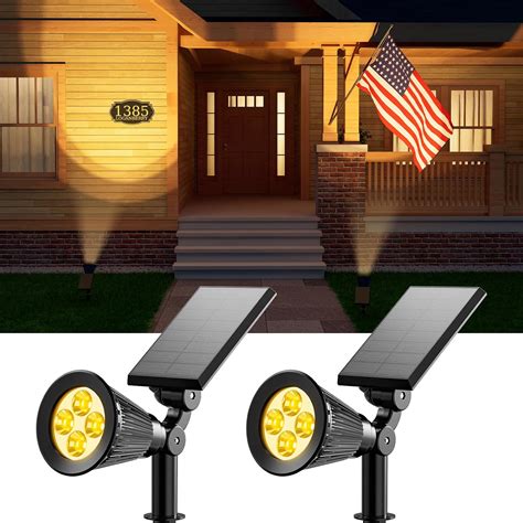 FALOVE Solar Uplighting Outdoor, Landscape Solar Lights for Outside ...