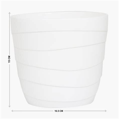 Buy Valencia Textured Round Single Pc. Planter - Ceramic - White from ...