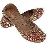 Fulkari Prime Glowing Beige Gold Women's Soft Leather Bite and Pinch ...