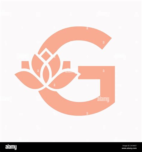 Letter G Flower Concept For Botanic Symbol. Beauty Sign Stock Vector Image & Art - Alamy