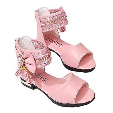 Buy Hopscotch Girls Pu Applique Bow Wedge Sandal In Pink Color, Uk:14 ...