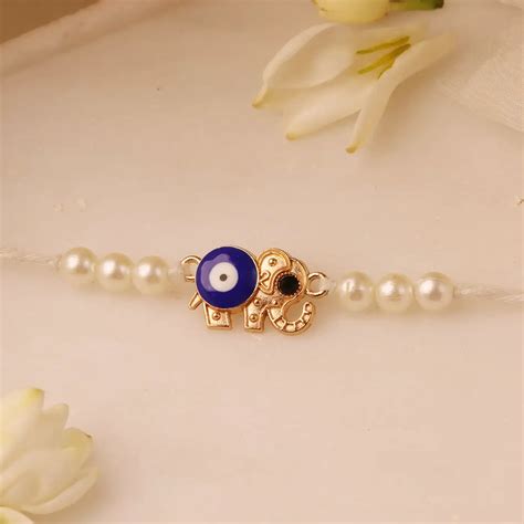 Buy Handmade Evil Eye Elephant Rakhi With Roli Chawal Online On Zwende