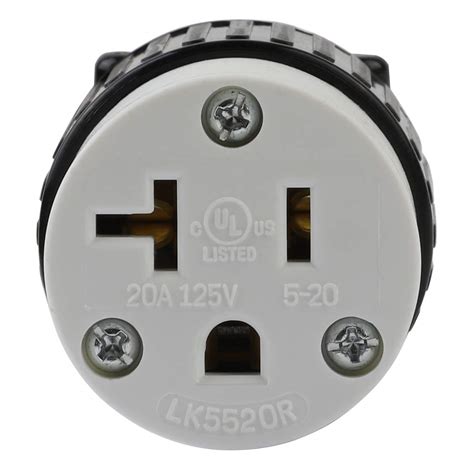 Buy USA 3-Prong Male AC Plug, UL Nema 5-20R 3 Pole Straight Blade DIY ...