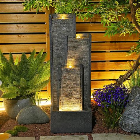 Amazon.com: SERBILHOME Water Fall Fountains Indoor Outdoor - 39.3 ...
