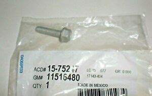 Thermostat Housing Bolt Genuine AC Delco OEM Part # 11516480 New In Bag ...
