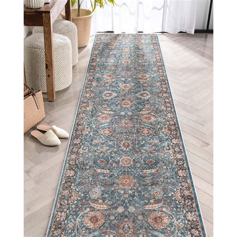 Well Woven Liana Flatweave Persian Floral 2'3" x 9'4" Runner Runner Rug ...