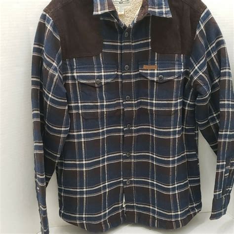 Field & Stream Mens Shirt Jacket Flannel Fleece Plaid… - Gem