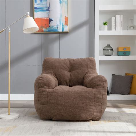 Bean Bag Chairs, Modern Soft Tufted Foam Bean Bag Chair Filler, Lazy ...