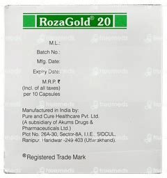 Rozagold 20 Capsule – Heart Attack & Lipid Care