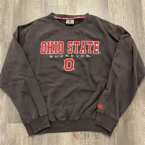 Ohio state crewneck Size large Good condition Dark... - Depop