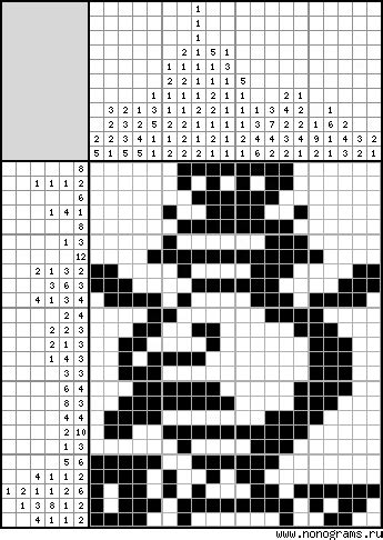 Black & white Japanese crossword «Samovar»