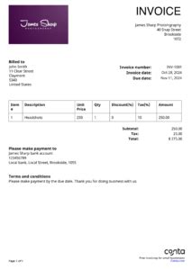 Image result for YouTube Invoice Generator