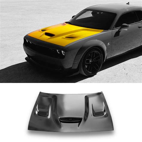 2008 - 2023 Dodge Challenger / Hellcat Style Aluminum Hood /Air Intake