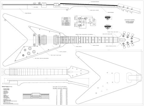 Flying V Guitar Dimensions