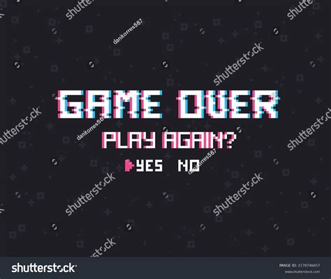 Game Over Screen Made Pixel Art Stock Vector (Royalty Free) 2178746657 | Shutterstock