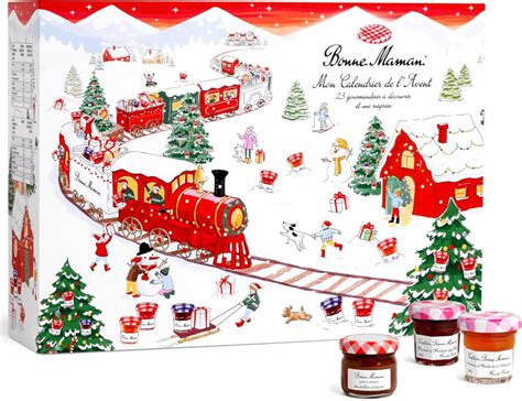 Bonne Maman Advent Calendar Assortment of 24 Small Jars of Gourmet Jam ...