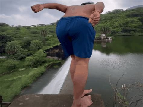 former minister gudha jumps into jhunjhunu dam video shows security ...