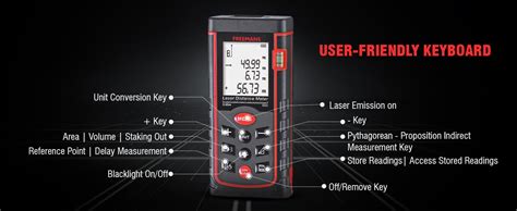 FREEMANS PRO-L60 Professional Laser Distance Meter 60m With Area ...
