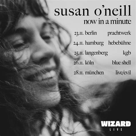 Susan ONeill - Now In A Minute Tour / Langenberg, KGB - Kultur.Güter ...
