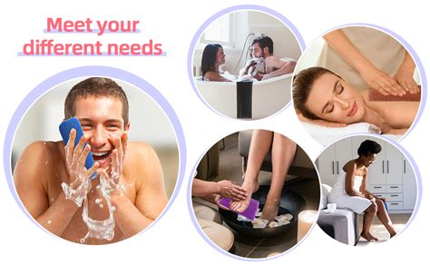 ZTOCOZ Exfoliating Washcloth Body Scrubber Back Scrubber for Shower ...