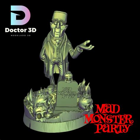 👹 Mad Monster Party- Baron Boris von Frankenstein-Diorama・ 3D File for ...