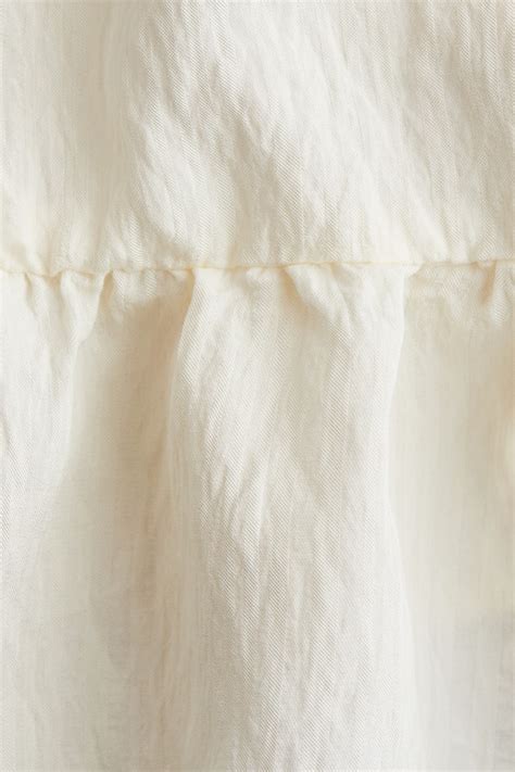 Bow-detail peplum top - Cream - Kids | H&M IN