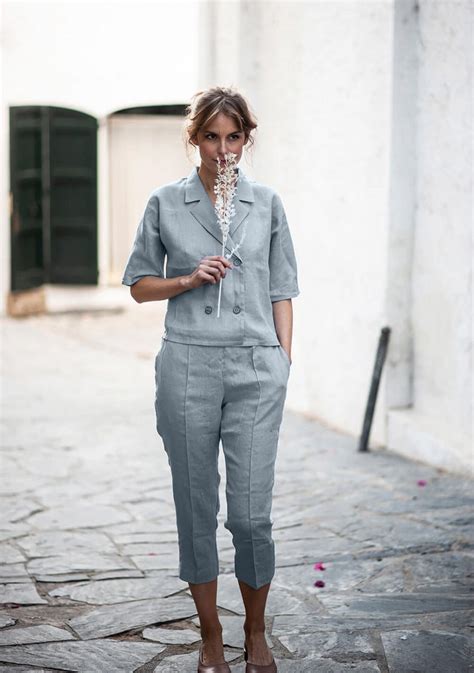 Notched Collar Shirt & Relaxed Crop Pants Set – ELCHIC