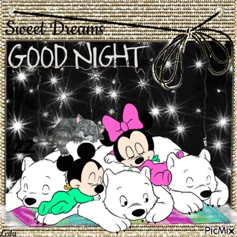 40+ Good Night Disney GIFs: Cozy and Cute Animated Characters to End ...