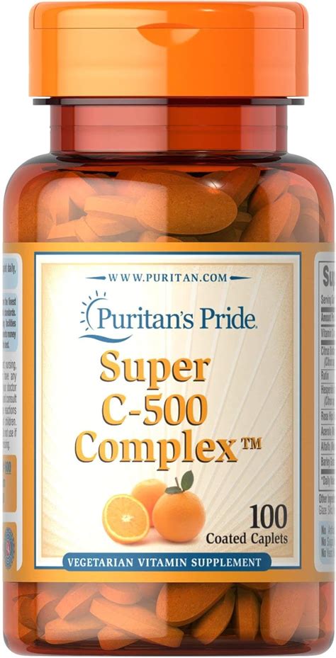 Buy Puritan's Pride Vitamin C-500 Complex-100 Coated Caplets Online at ...
