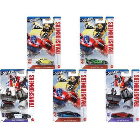 Hot Wheels 1:64 Transformers Silver Series 5-Car Set – GDG83 HRV58 HRV59 HRV60 HRV61 HRV62 ...