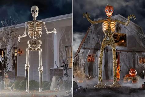 BRAND NEW 12ft Giant Inferno Animated Pumpkin Skeleton Scary Ghoul ...