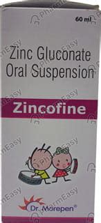 Zincofine 20 MG/5ML Suspension (60): Uses, Side Effects, Price & Dosage ...