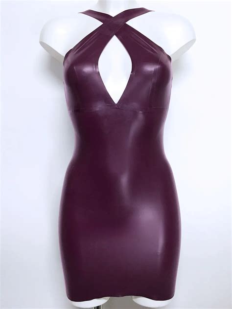 Latex Cross Front Dress - Latexcharms