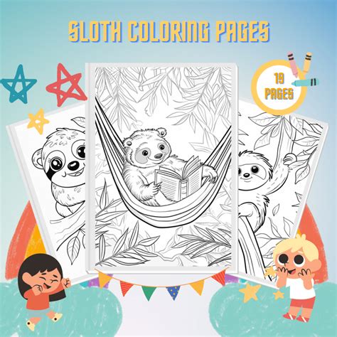 Image result for Sloth Coloring Pages