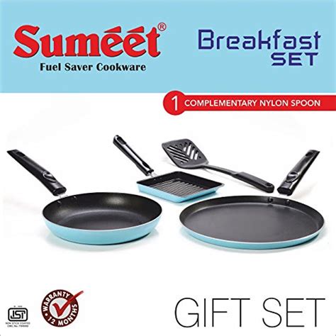 Top Rated Non Stick Cookware Set Blue (Dosa Tawa: 10 IN + Tapper Pan: 0 ...