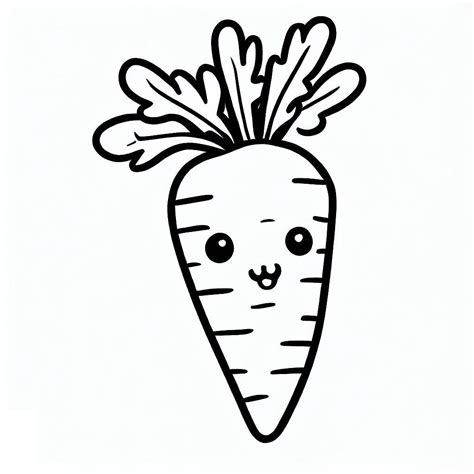 Printable Cute Carrot coloring page - Download, Print or Color Online ...