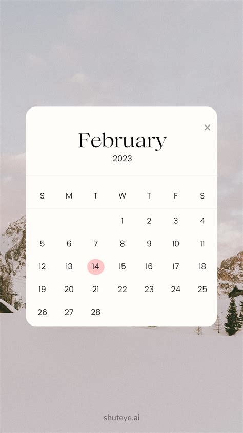 100+ Printable February Calendar Ideas | Free Calendars 2023 - ShutEye ...