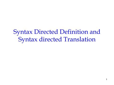 Image result for Syntax-Directed Definition Notes