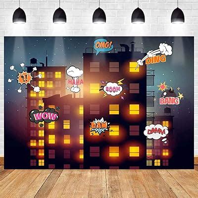 MEETSIOY Superhero City Backdrop Architectural | Ubuy India