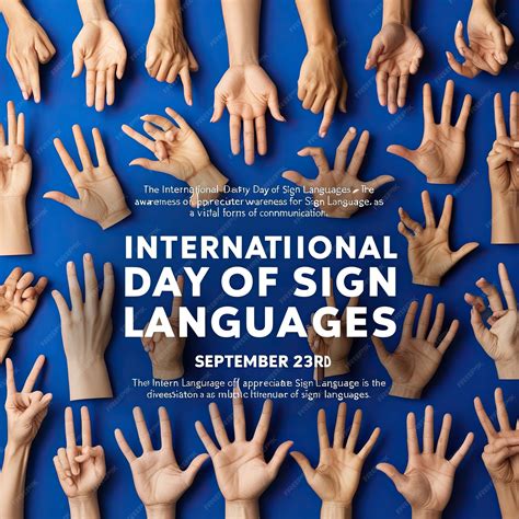 International Day of Sign Languages Vector Banner Illustration ...